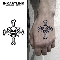 Whitebeard Pirates temporary tattoo sticker, waterproof magic tattoo, lasts to 15 days fake tattoo, semi permanent tattoo