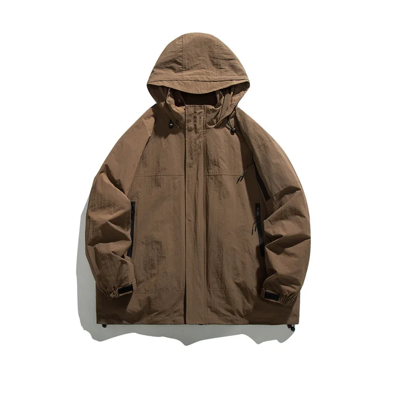 

2025 Winter New Fashion Men’s Solid Color Long Sleeve Hooded Casual Trendy Simple Basic Quilted Jackets Male Clothes Coats Tops