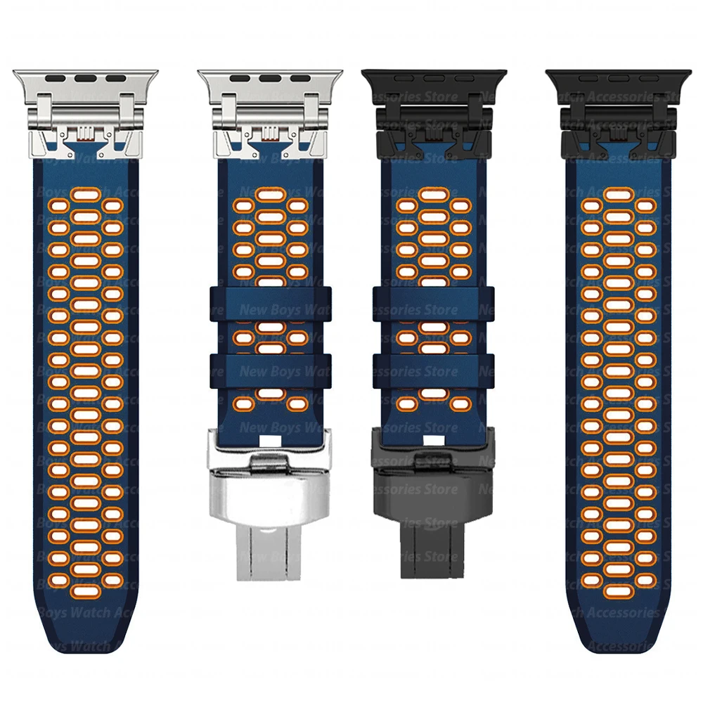 Sport Silicone Strap for Apple Watch Ultra 3 2 49mm Series 11 10 46mm Bracelet for Iwatch Series 9 8 7 6 5 SE 3 44mm 45mm Band