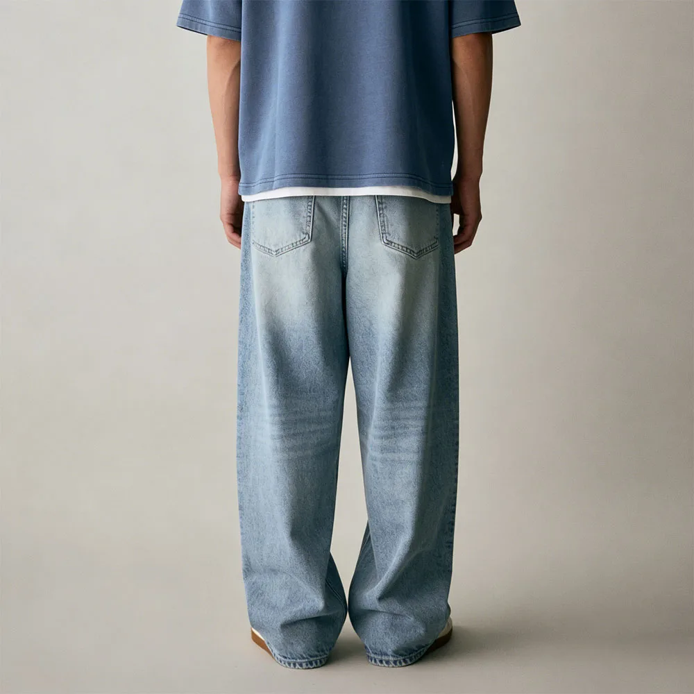 Wholesale Street Wear Clothing Manufacturer Custom Men Denim Jeans High Quality Baggy Jeans Trousers High Street Fashion