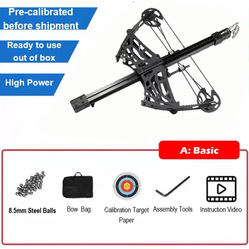 JFU New-generation Compound Bow Professional-grade Adults Dual-purpose High-precision Rapid-Fire Laser-aimed 8g Arrows