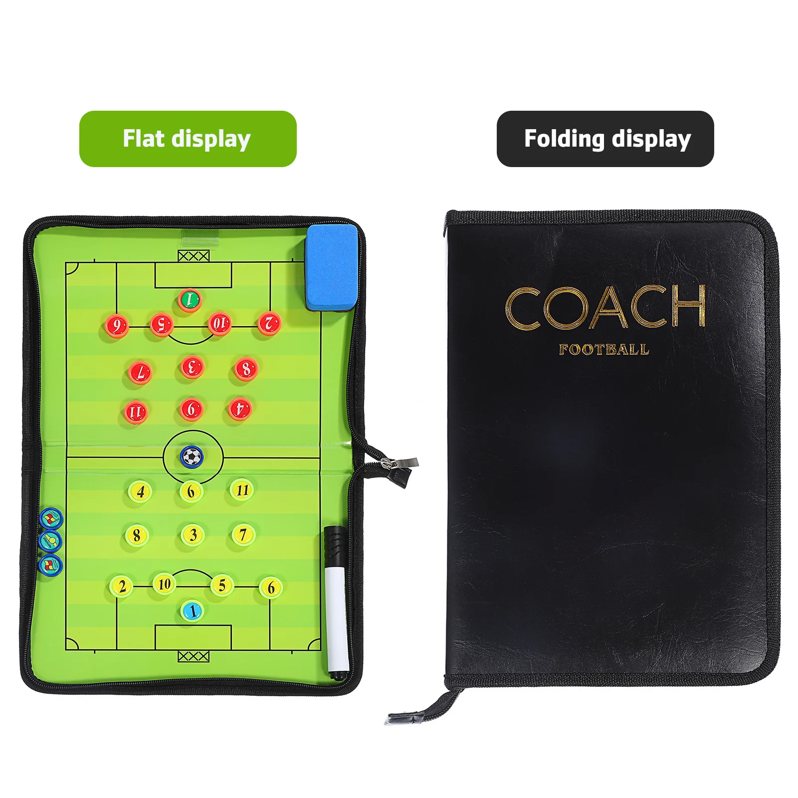 

Футбольная маркерная доска, портативная магнитная складная футбольная тренерская доска, сухое стирание, буфер обмена для планирования футбольного матча