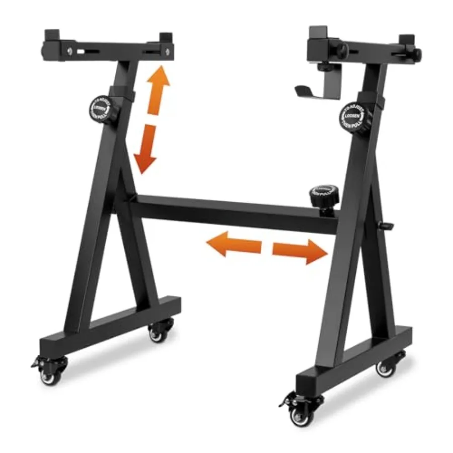 

Piano Keyboard Stand Heavy Duty with Wheels and Stand Pads - Adjustable Portable Music Stand for 54 61 88 Key Electric Pianos S