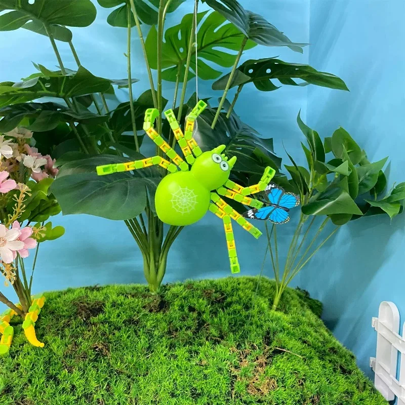 1 قطعة محاكاة كبيرة العنكبوت الميكانيكية تململ لعبة تحويل أحمق المسار سبينر العنكبوت نموذج لعب الأطفال الضغط اللعب #1