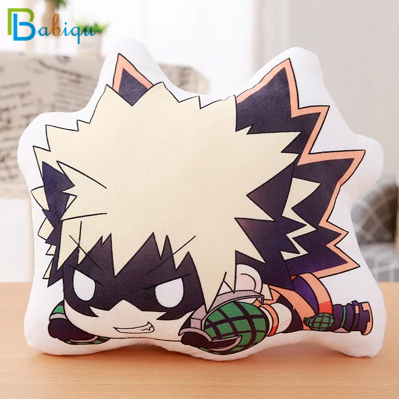 35cm Lovely Anime Bakugou Katsuki Todoroki Shoto Midoriya Izuku Bolster Plush Boku No Hero Academia Pillow Creative Gift for Kid