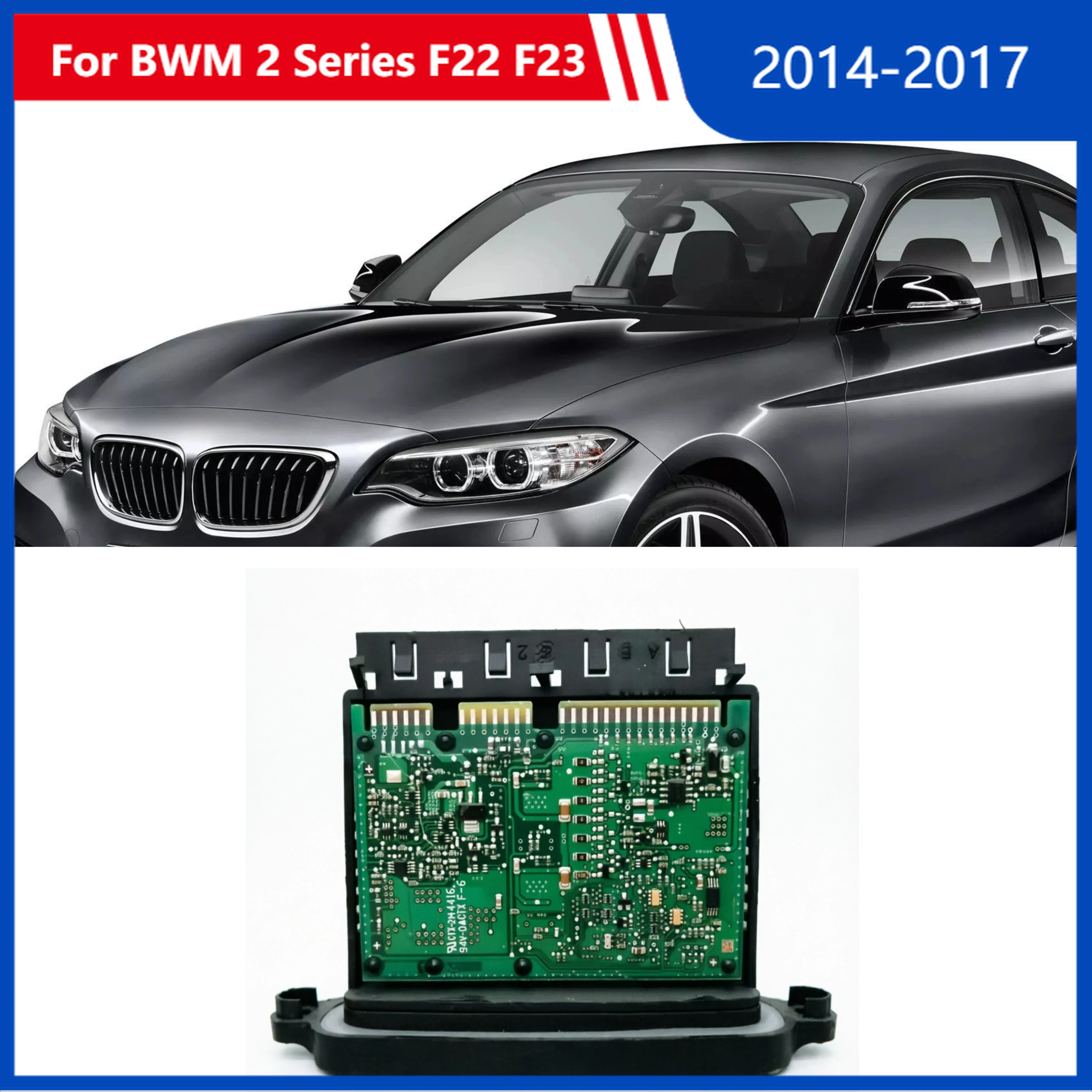 

63117363090 For BWM 2 Series F22 F23 2014-2017 Xenon LED Headlight Without AHL Module Controller low configuration Accessories