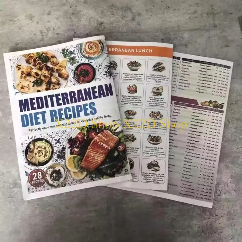 X22D Mediterranean Diet Chart List 2026 Heart Healthy,Easy Recipes for Beginner