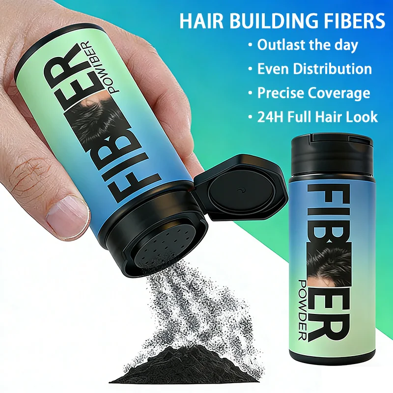 Black Hair Building Fibers 30g, Hair Thickening Fibers for Thinning Hair