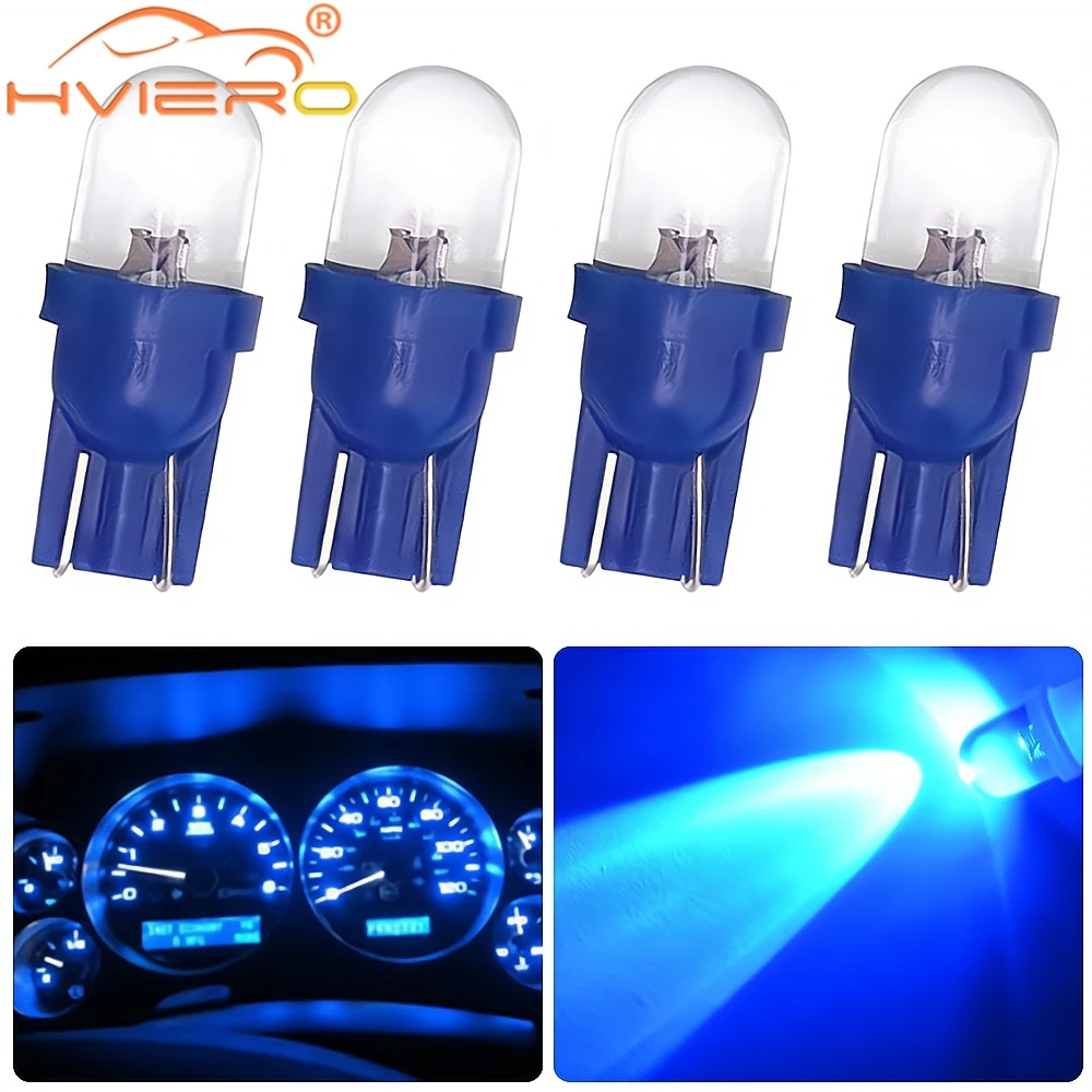 

4Pcs T10 W5W 168 194 501 Car Led Auto Lamp Wedge RGB Reverse License Plate Lights Trunk Bulb Width Light 12V Instrument Lighting