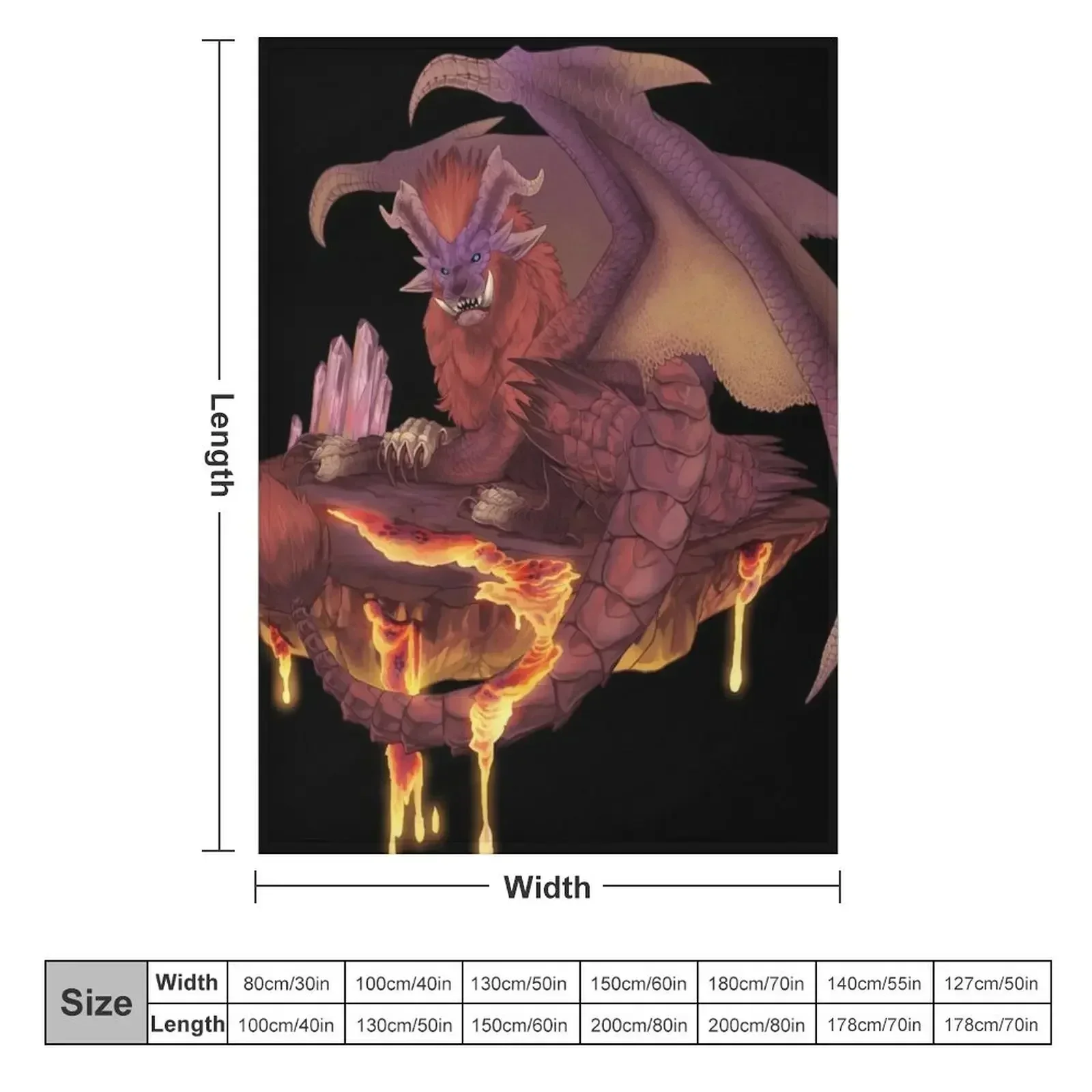 Elder Dragon - Teostra Throw Blanket couch cozy soft plush fuzzy picnic outdoor blanket