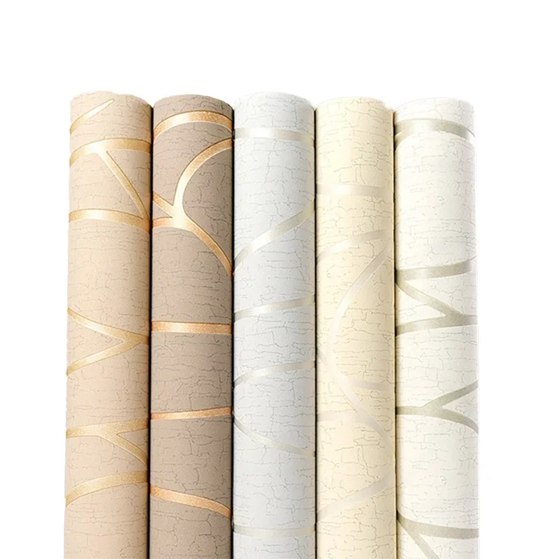 9.5M 3D Non-woven Wallpaper European Style Modern  Stripe Thickened Wall Paper for Bedroom Living Room Background Room Decor