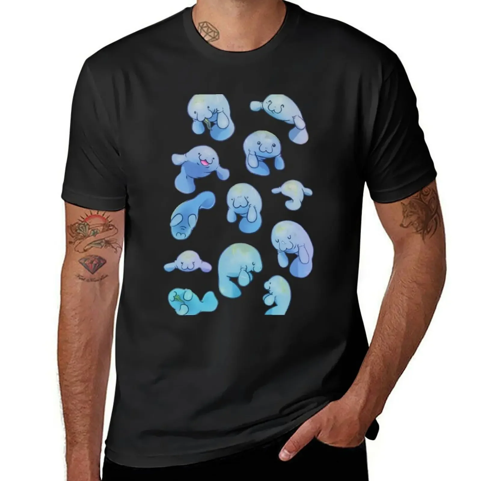 

Manatees T-Shirt aesthetic clothes summer clothes shirts graphic tees tops black t-shirts for men