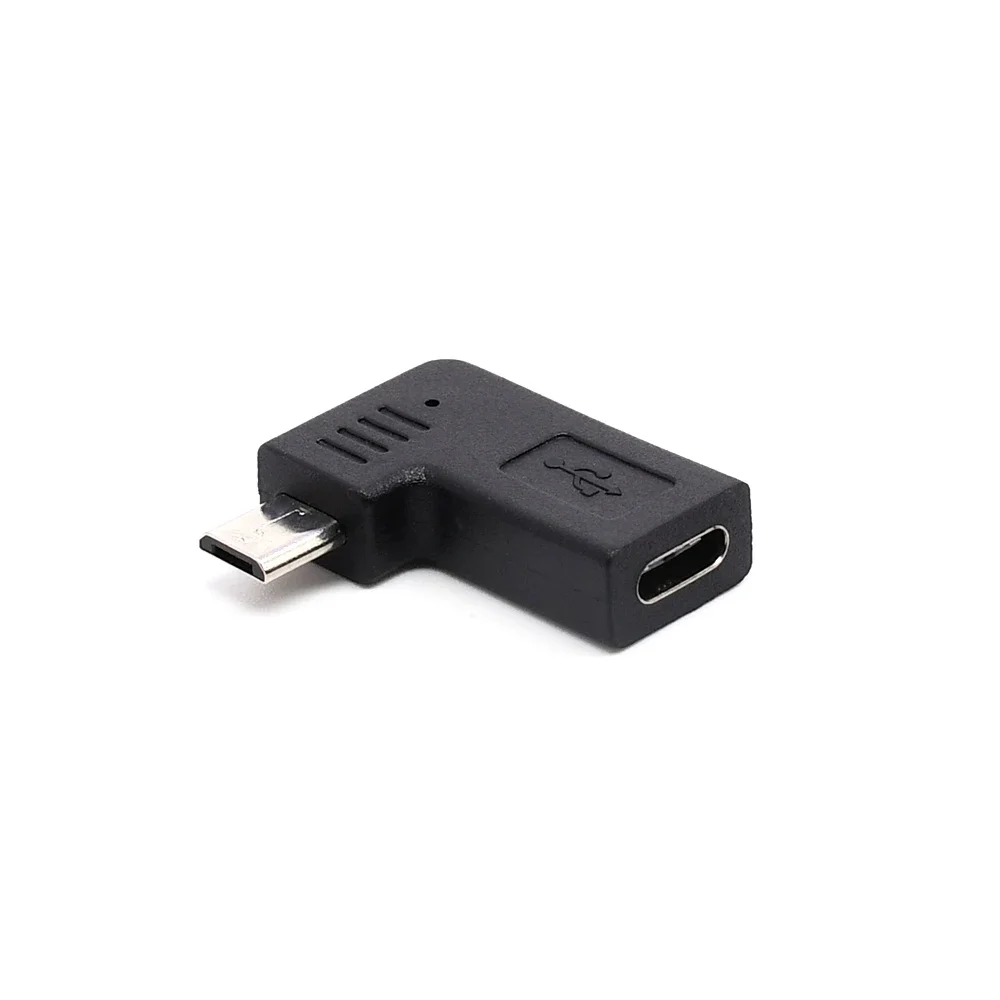 90 degree USB-C adapter Type-C Female to Micro USB 2.0 5Pin Male Data Adapter for mobile phone tablet
