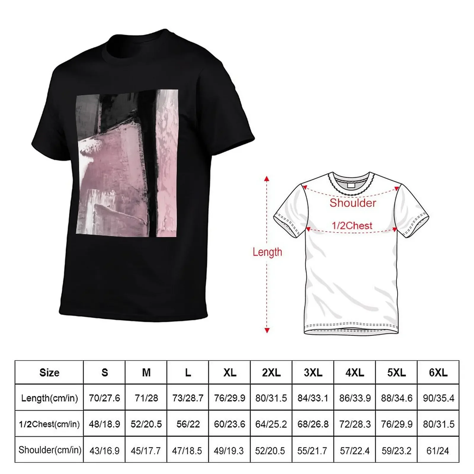 pink gray abstract T-Shirt summer clothes graphic shirts Aesthetic clothing men t shirts