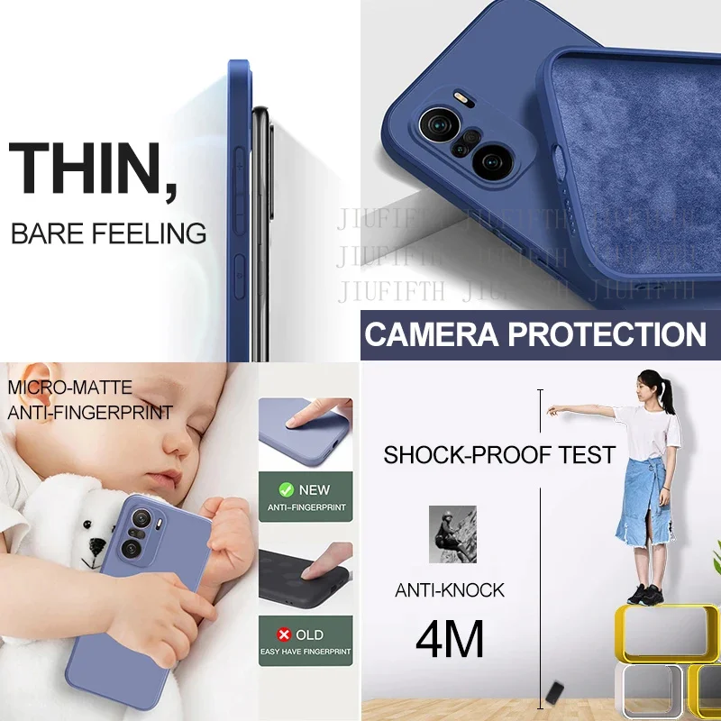 Original Square Liquid Silicone Soft Cover For Xiaomi Poco F3 Case Little Pocof3 F 3 Xiomi pocof3pro phone cases  Coque Carcase