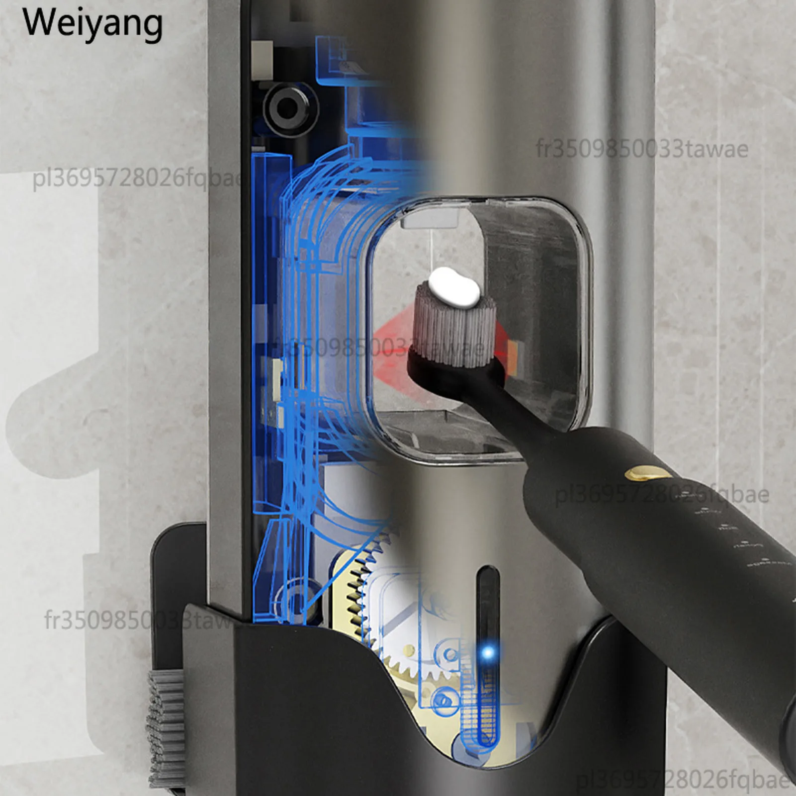 موزع معجون أسنان أوتوماتيكي ذكي، عصارة معجون أسنان طويلة الأمد خالية من اللكمات للحمام العائلي #2