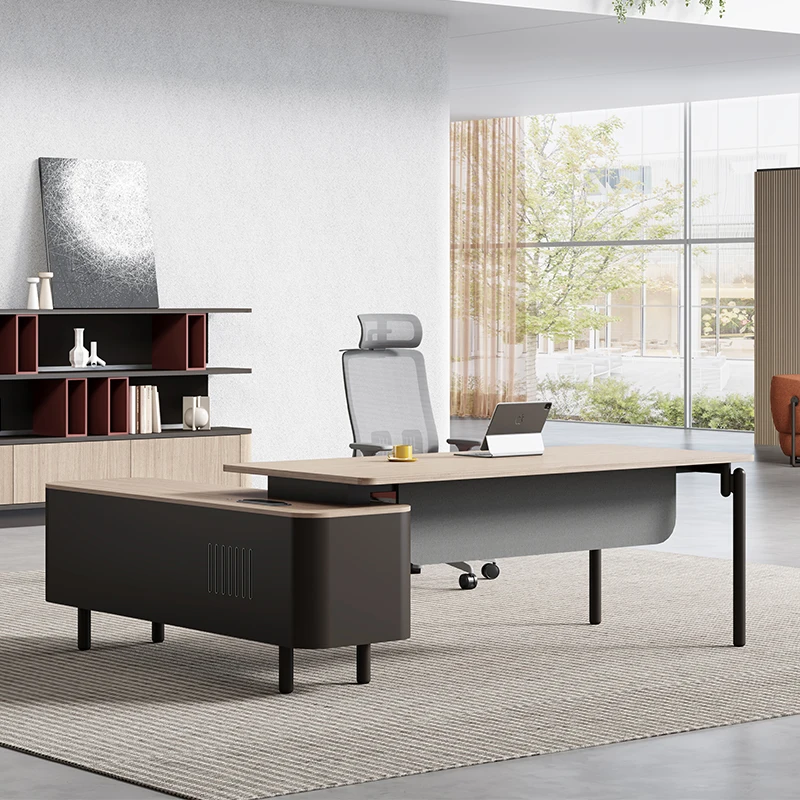 

Boss CEO Office Luxury Modern Simple Chairman President Desk Cabinet Combination Executive Office Deskpromote sales
