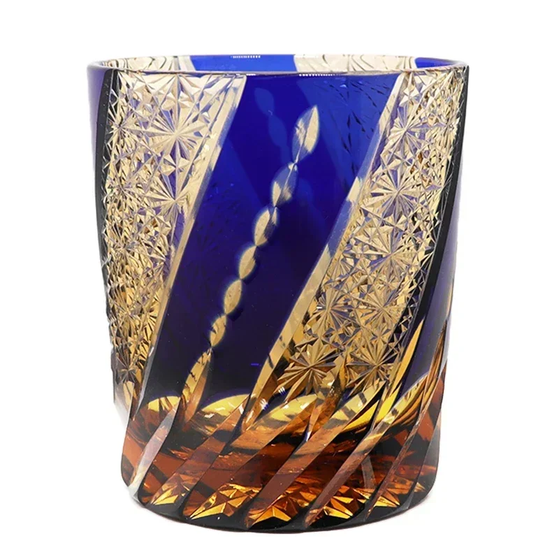 Edo Kiriko Whiskey Glasses Handmade Glassware Tumblers Tequila Shots Glass Vodka Cup Bar Utensils Sake Glass Gift Box