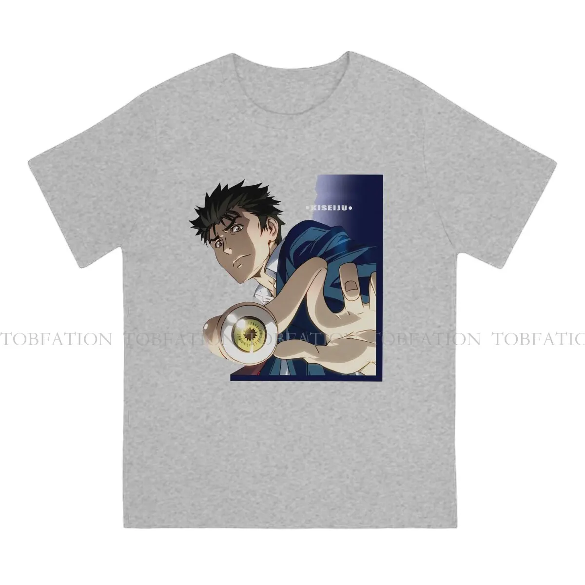 Parasyte Anime 100% Cotton TShirts Kiseiju Print Men's T Shirt Hipster Tops 6XL