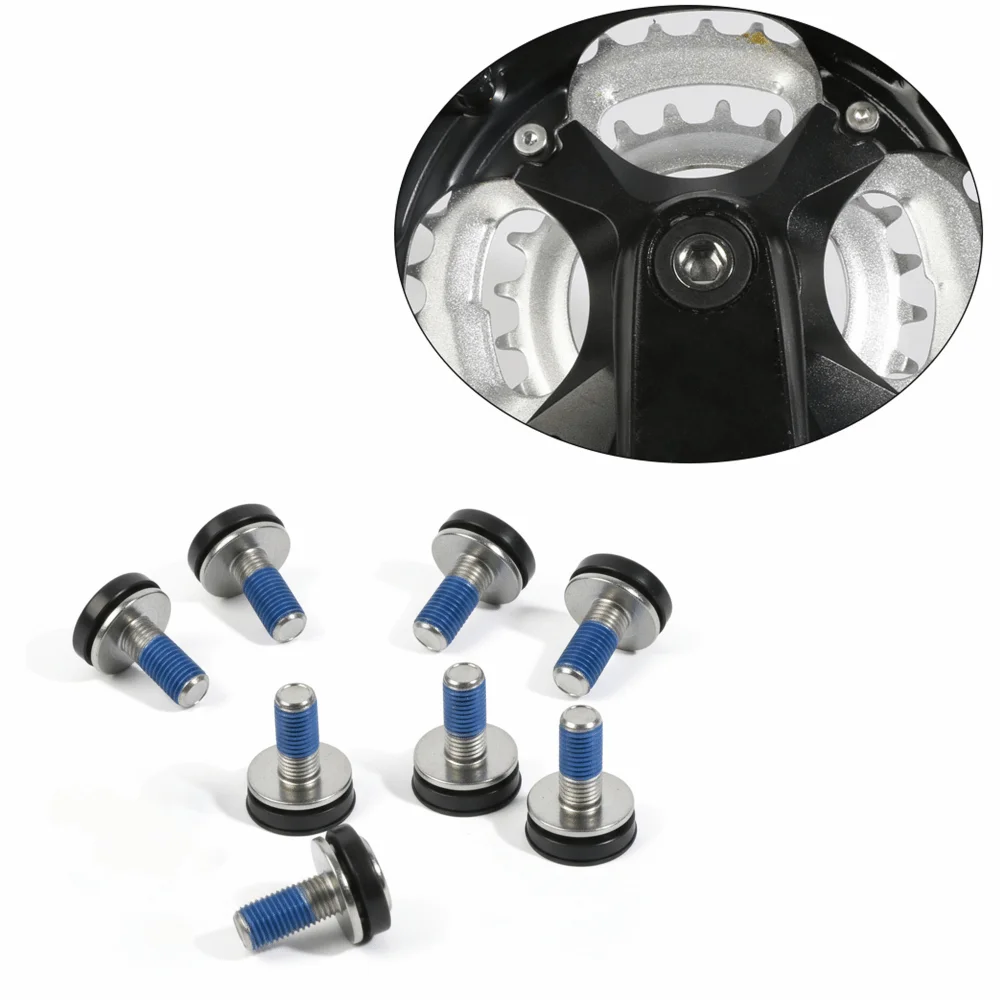 

8 шт. болтов для крепления шатунов велосипеда M8, высокопрочная сталь, длина 18 мм, с заглушками, для FSA/Suntour/Prowheel