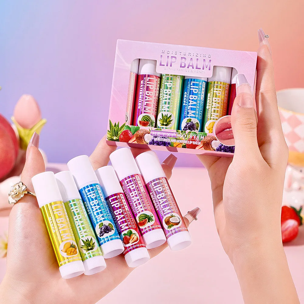 Fruit Lip Balm Natural Lip Balm Strawberry Grape Flavor With Vitamin E and Coconut Oil Lip Care Moisturizing Smoothing Lip Balm