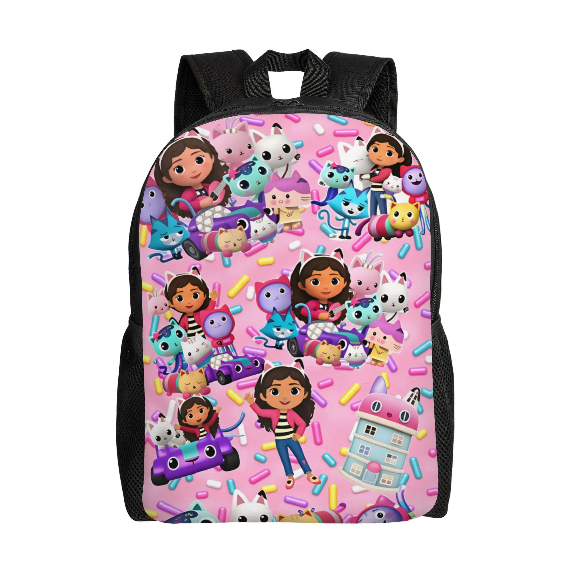 

Custom 3D Print Cartoon Gabbys Dollhouse Backpack Travel Backpacks Student Unisex Fun School Bags Designer Pattern Rucksack