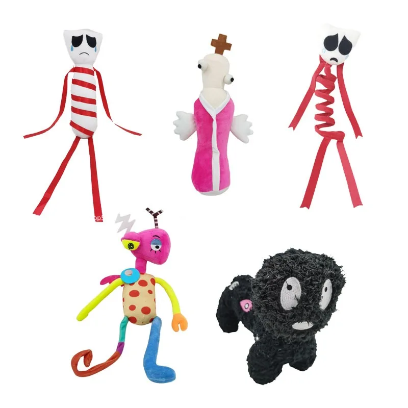 2026 Hot New The Amazing Digital circus White Skeleton Red Springman Plush Toys Anime Peripheral Birthday Gifts