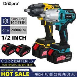 Drillpro 2000N.M High Torque Brushless Electric Impact Wrench 1/2