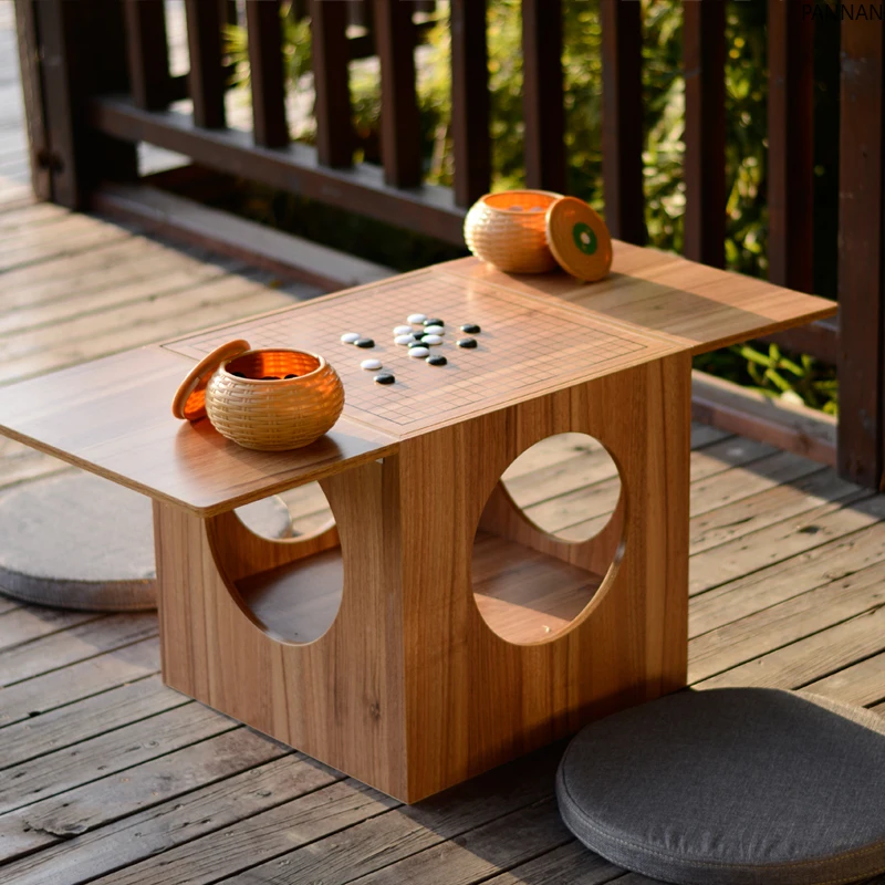 Chess Go dual-purpose chessboard table Gobang bay window sitting on the floor Tatami tea table