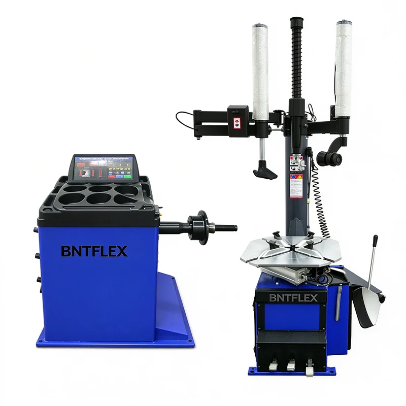 New Model Car Tire Changer Kit with Double Auxiliary Arms Medium & Small Wheel Balancer Infrared Combination for Automotive Repa