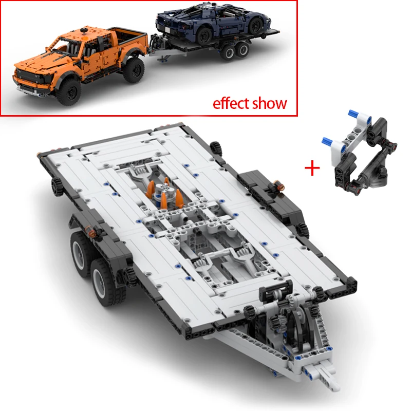 NIEUWE F-150 Raptor Trailer Kan Gekanteld met Lier Technische 42126 Trailer Bouwstenen DIY Montage Bricks Kinderen Speelgoed Gift