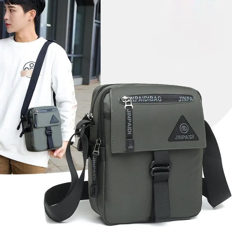 New Men's Waterproof Oxford Cloth Shoulder Bag Fashion Casual Small Satchel Lightweight Cover Messenger Cross Body s Men