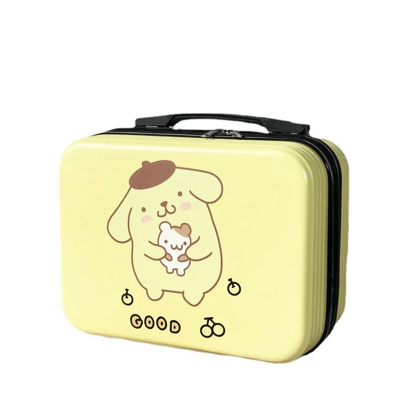 Sanrio Kawaii Pochacco Makeup Box Cinnamoroll Student Girl Cartoon Portable Travel Large Capacity Suitcase Portable Storage Box