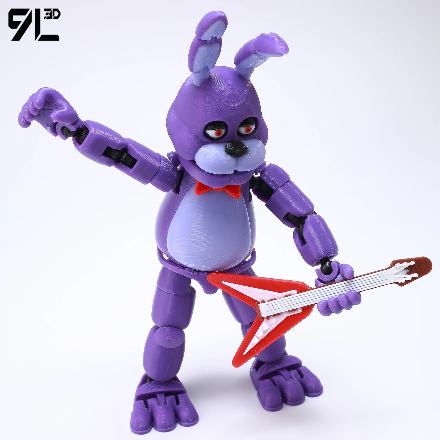 9L3D Purple Bunny Animatronic Action Figure With Guitar Horror Game Toy With Light Up Eye Dummy13 Multi Joint Movable Model Gift view 6