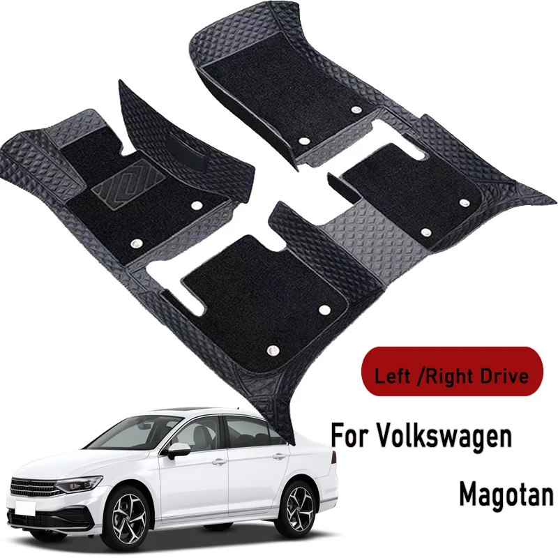 Car floor mats for Volkswagen Magotan 2007 2008 2009 2010-2016 Customauto foot Pads automobile carpet cover interior accessories