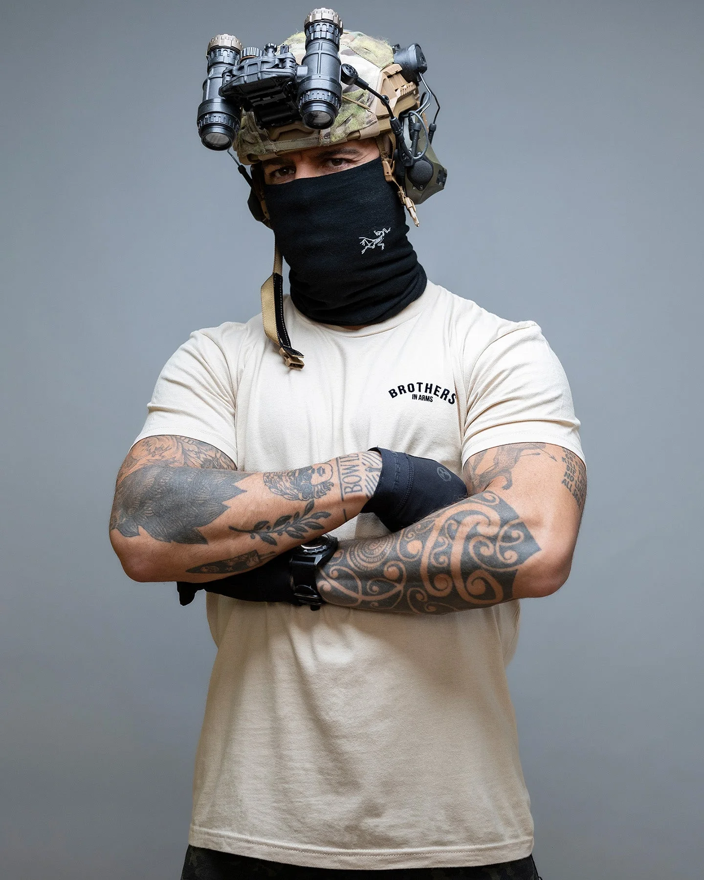 Brothers in Arms Print T Shirt Men Military Veteran Graphic Crew Neck Short Sleeve Soft Cotton Outdoor Gym Streetwear Tee Tops