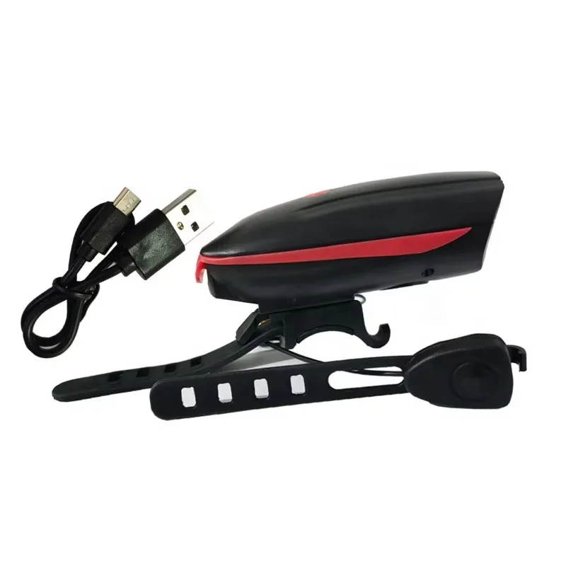 Electric bicycle accessories rechargeable outdoor front LED light group with speaker