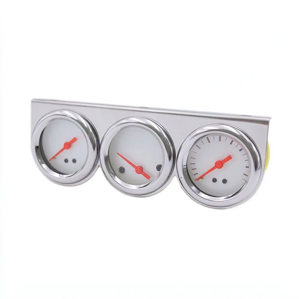 Mechanical Triple Gauge Combo 52mm Water Temperature Oil Press Voltage Meter Kit For Universal Automotive Cabin Tuning