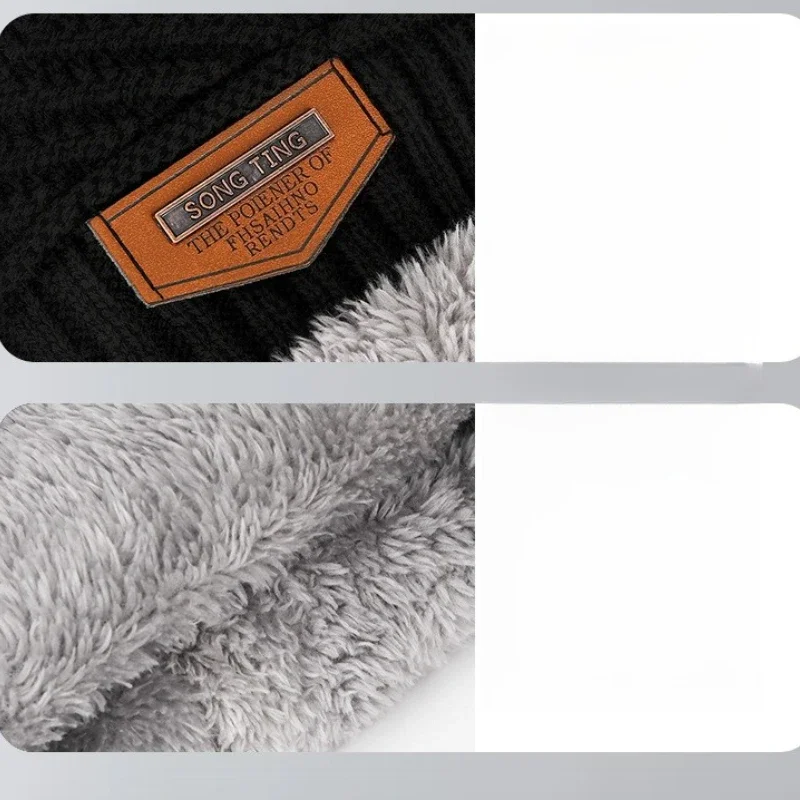 3Pcs Winter Beanie Hat Scarf and Touchscreen Gloves Set for Men Women Fashion Warm Knit Skull Cap Knit Beanie Hat