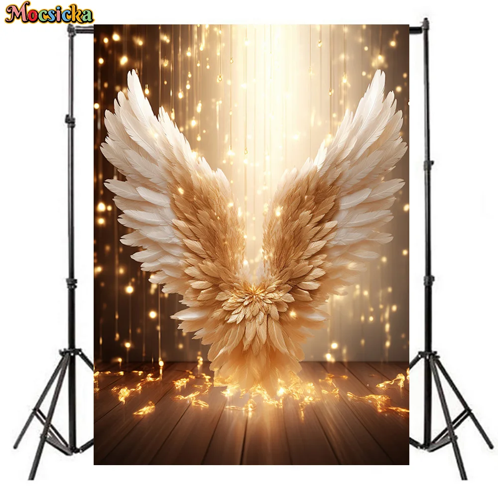 Mocsicka Photography Backgrounds Adult Maternity Decor Backdrops Feather Wings Broken Walls Portrait Photo Banners Studio Props