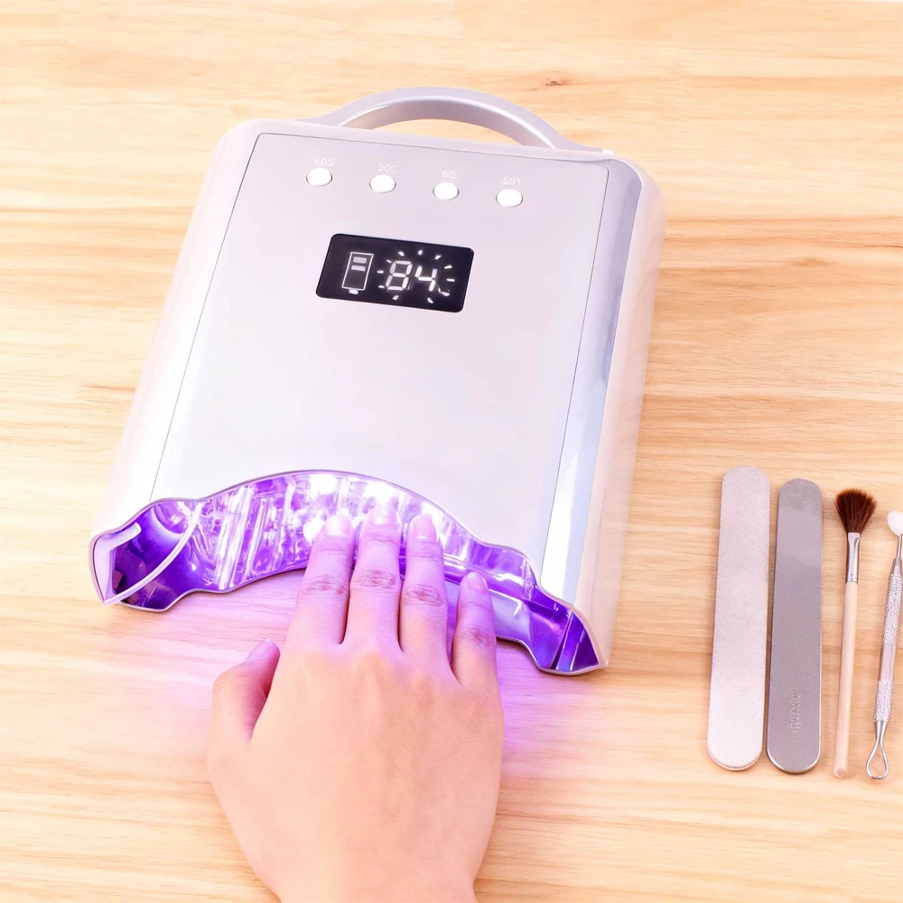 Professionele draadloze nagelgellakdroger 78 W Hoog vermogen Hoge kwaliteit oplaadbare UV LED Gel nagellamp Draadloze LED's Make-up