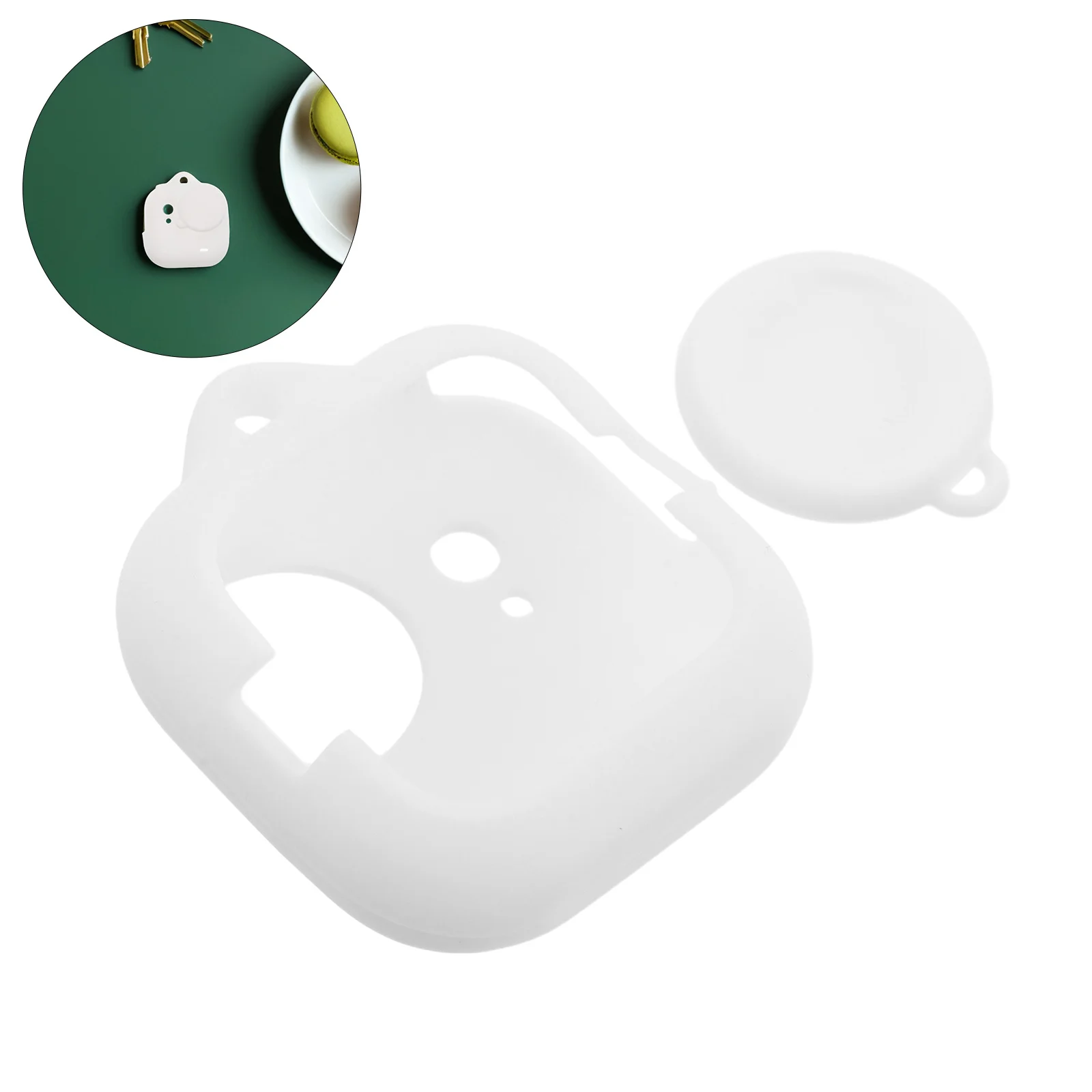 

Soft Shockproof Silicone Protective Case White Anti-Drop Cover for Action Camera Portable Travel Outdoor Camera Protection