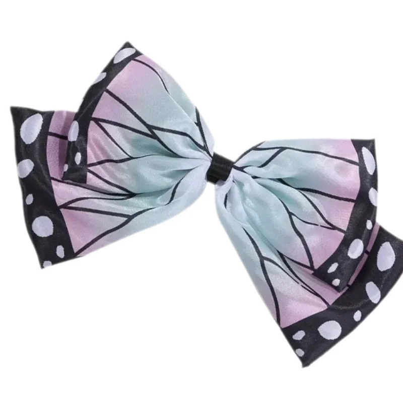 Anime Style Butterfly Wing Printed Bow Hair Clip, Cosplay Hair Accessories, Cute Themed Headwear for Daily Party