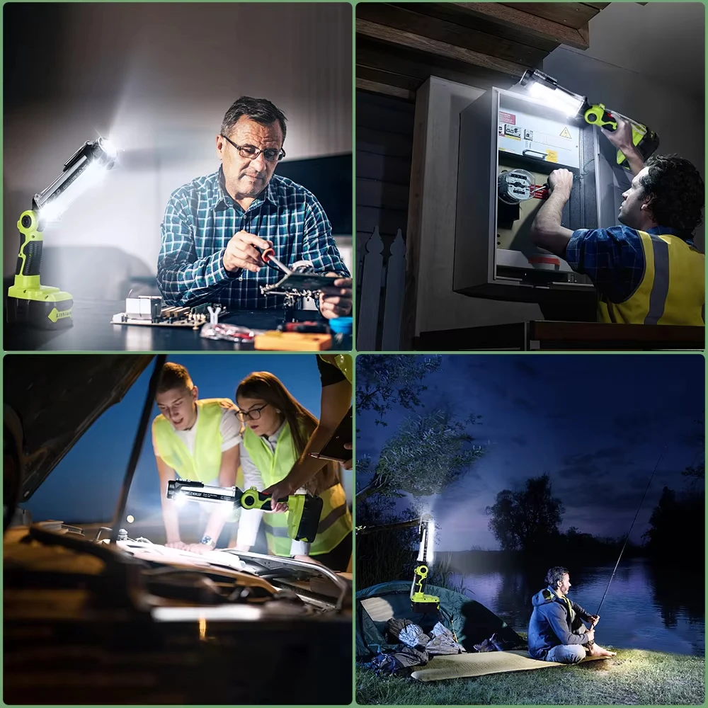 Makita luz LED de trabajo portátil a batería, reflector emergencia - imagen 5