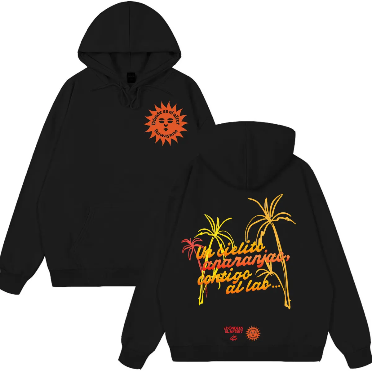 

Rawayana ¿Donde Es El After Album Tour Graphics Hoodies Men Women Vintage Fashion Winter Loose Casual Oversized Sweatshirt