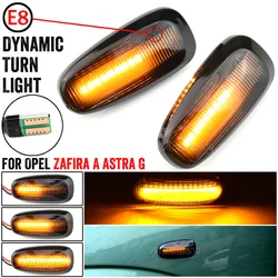 For Opel Zafira A 1999-2005 For Opel Astra G 1998-2009 Flowing Turn Signal Lights Dynamic LED Side Marker Indicator Blinker