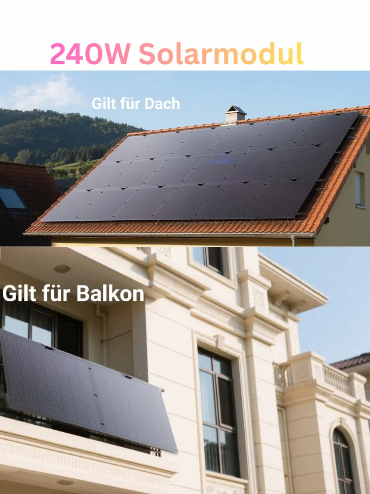 LIONSHEE 480W Flexible Solarmodule Set (2×240W) Mono 182 IP67 19,6V CE, Balkon PV für Balkonkraftwerk, Wohnmobil, Boot, Inselanlage