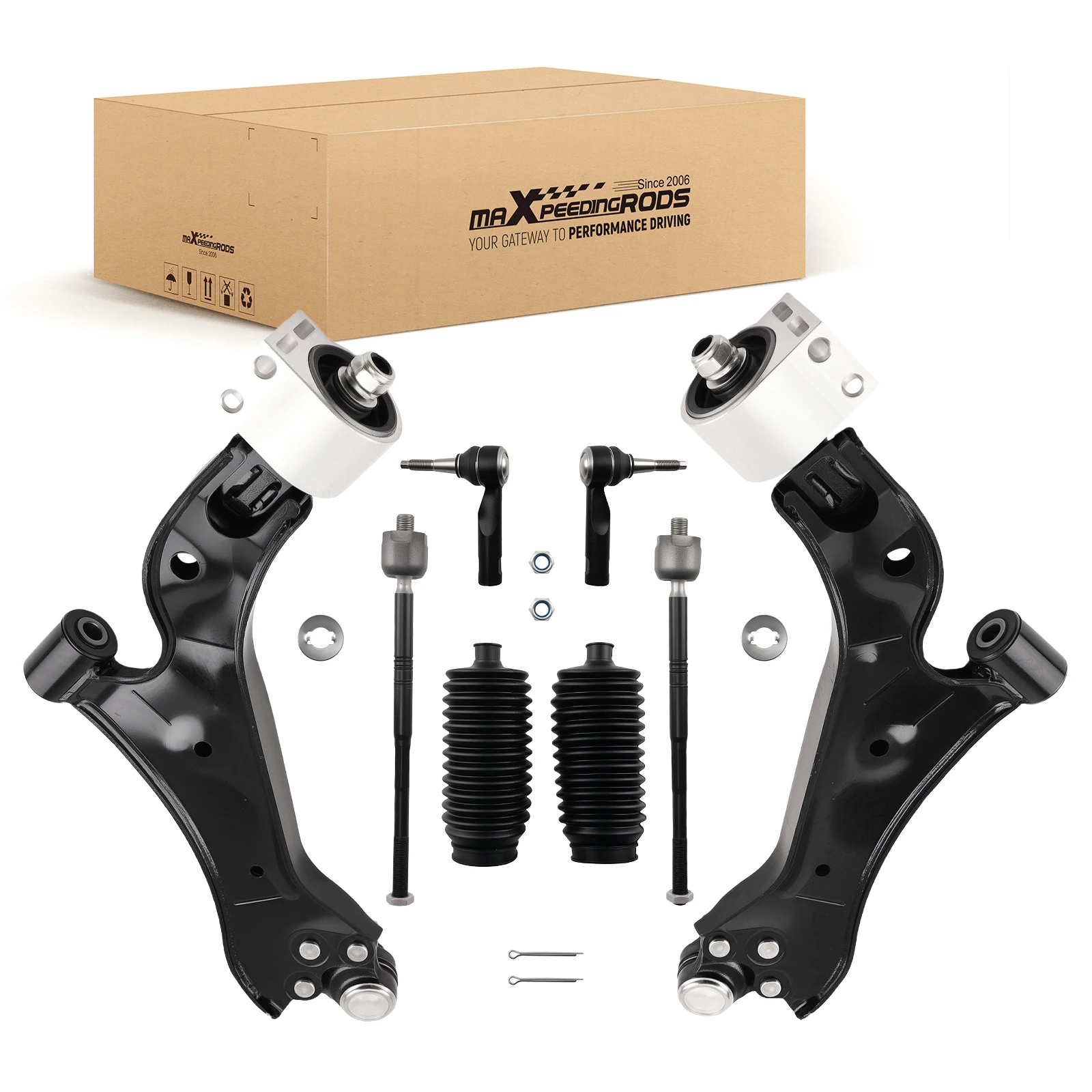 

Front Lower Control Arms Tie Rod Ends Kit for Equinox 2010 2011 2012-2017 2.4L