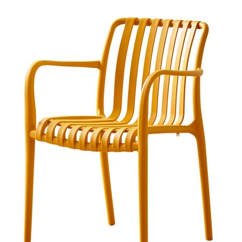 Nordic Backrest Plastic  Armchair Modern Light Luxury Simple Diningr Thickened Household Stacked  Outdoor