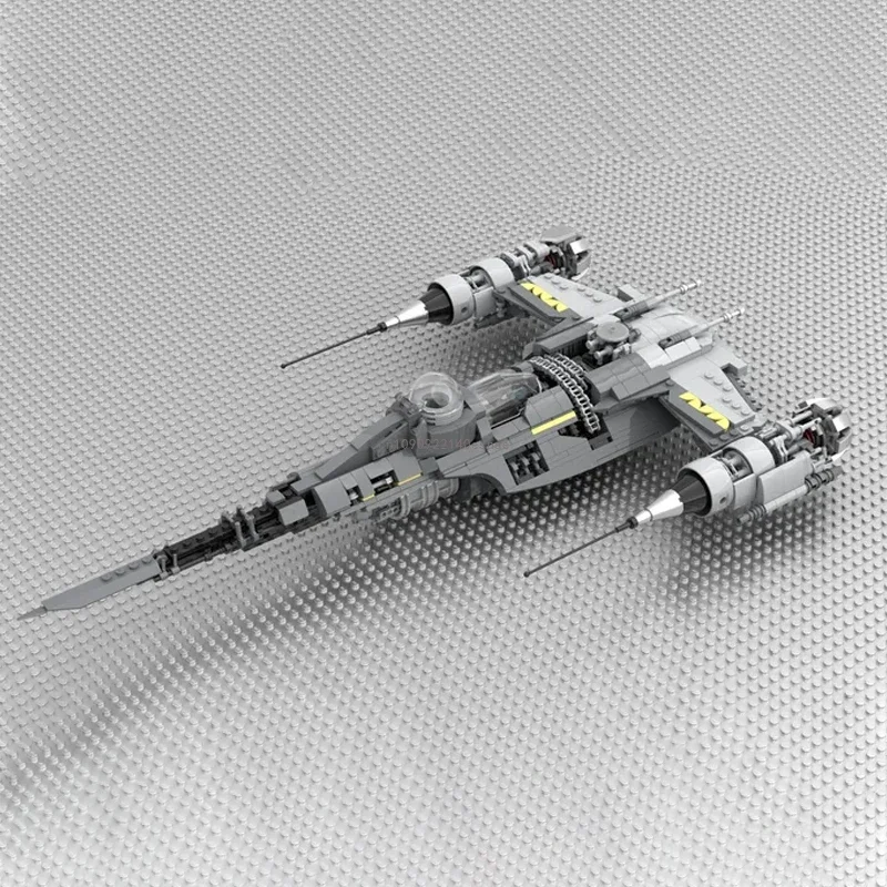 

990pcs Moc Bricks Din Djarin Modified N1 Starfighter Building Kit Aircraft Model Building Blocks Children Toys For Boys Gift Set